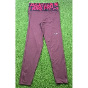 Nike Pro Dri-Fit Leggings Women's sz Small Maroon